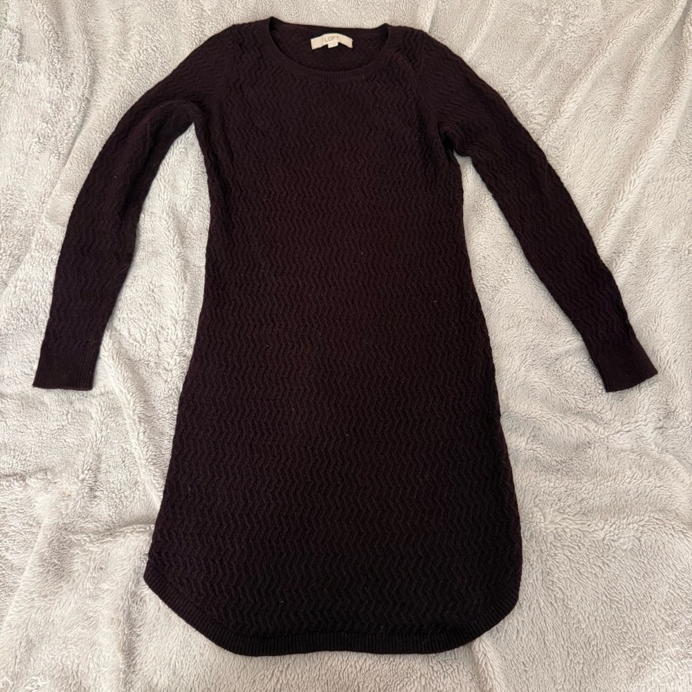 LOFT Textured Sweater Dress